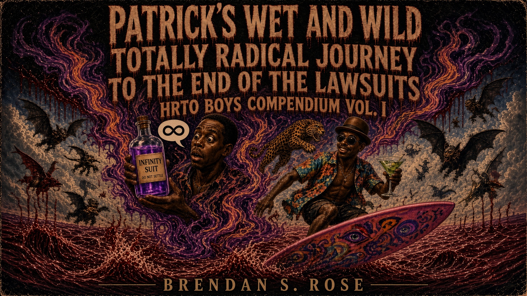 HRTO BOYS COMPENDIUM - Vol I - PATRICK'S WET AND WILD TOTALLY RADICAL JOURNEY TO THE END OF THE LAWSUITS